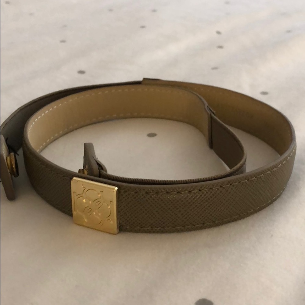 Ann Taylor beige/grey elastic belt